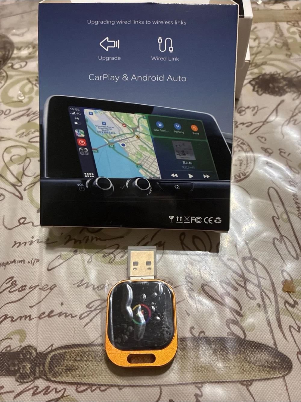 Orange USB OTG Adapter with Micro USB Connector - Universal Mobile File Transfer